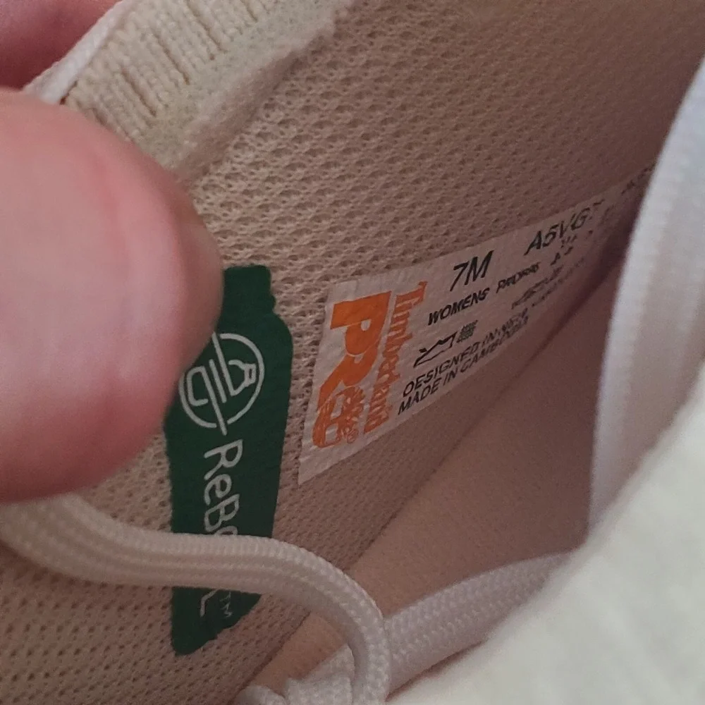 Timberland PRO Setra Knit‎ Womens Work Shoes Sz 7 M Beige Composite Toe Sneakers